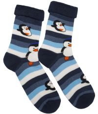  Csszkl pingvinek (sttkk) - visszahajts frottr zokni